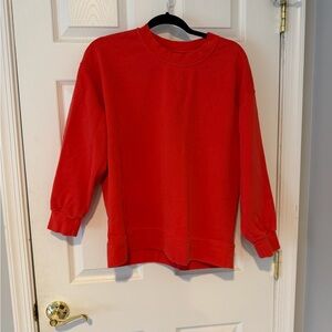 lululemon athletica Red Crewneck Sweatshirt